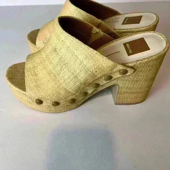 dolce vita Emol Rafia Heels/Mules - Picture 1 of 8